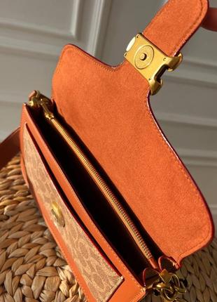 Женская сумка из эко-кожи coach коач молодежная, брендовая сумка-клатч маленькая через плечо9 фото