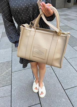 Женская сумка marc jacobs tote mj марк джейкобс большая сумка шопер на плечо легкая сумка из экокожи9 фото