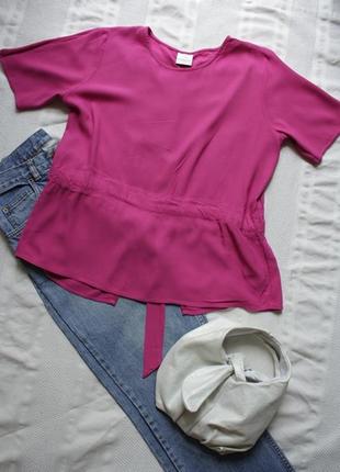 Яскрава рожева блуза з широкою куліскою selected femme, m2 фото