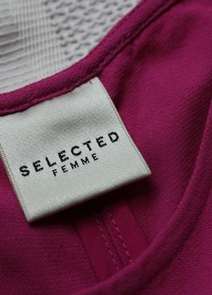 Яскрава рожева блуза з широкою куліскою selected femme, m5 фото