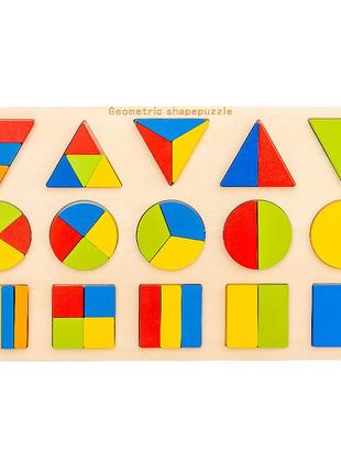 Детская развивающая игрушка lesko с геометрическими фигурками 45 элементов