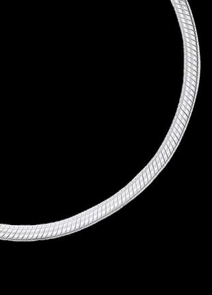 Срібний браслет-ланцюжок снейк, 140-165 мм2 фото