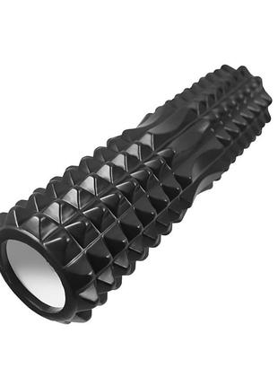 Массажный валик ролик для йоги и фитнеса dobetters spikes roller 45*13 black1 фото