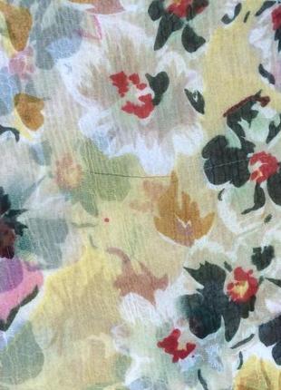 Нарядная шифоновая блуза в цветы8 фото