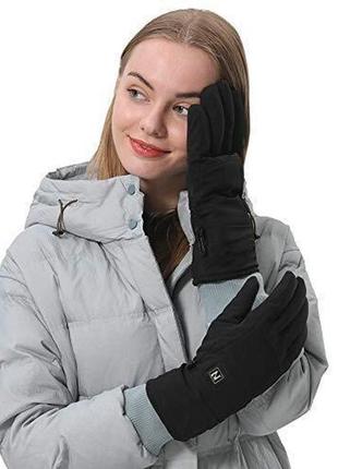Электрические перчатки с подогрем аккумуляторные зимние перчатки s/m2 фото