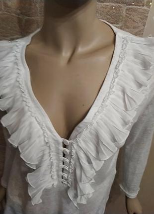 Брендовая льняная трикотажная блуза от claudia pierlot