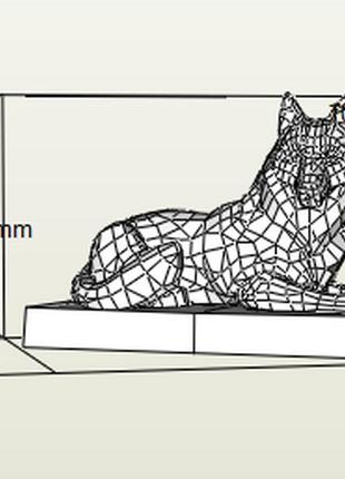 Paperkhan конструктор из картона 3d фигура волк собака паперкрафт papercraft подарочный набор сувернир игрушка