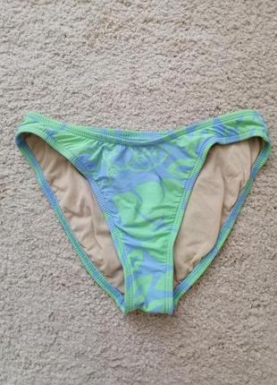 Яскраві плавки синьо-салатові, низ купальника