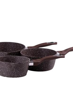 Набор ковшей 3 предмета 16/18/20 см  коричневый
