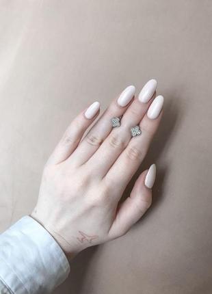 Срібні сережки з фіанітом s001-74