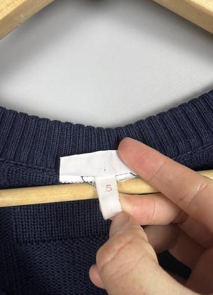 Lacoste v-neck винтажный мужской свитер