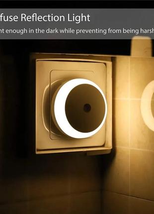 Коридорный ночник желтого синего свечения беспроводной светильник с датчиком света led10 фото