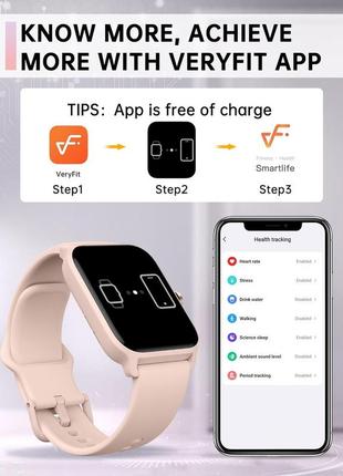 Розумний смарт-годинник vrpefit для жінок, відповідь на дзвінок, вбудована alexa, фітнес-трекер із сенсорним екраном 1,89 фото