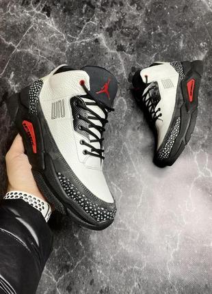 Зимние мужские ботинки nike air jordan белые