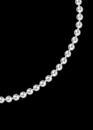 Срібний браслет-ланцюжок гольф, 140-165 мм2 фото