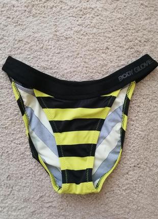 Яркие в полоску плавки, низ купальника body glove с высокой посадкой