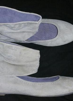 39р-25 см замша балетки сірі tamaris