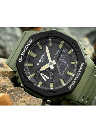 Чоловічий годинник casio g-shock ga-2110su-3aer, тактичний годинник casio