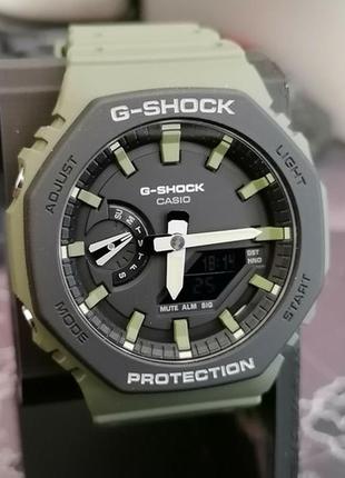 Чоловічий годинник casio g-shock ga-2110su-3aer, тактичний камуфляж7 фото