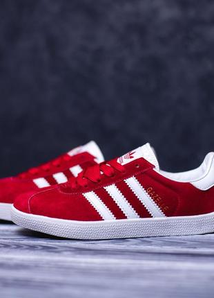 Жіночі кросівки adidas gazelle red кросівки кеді кеди2 фото