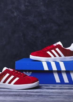 Женские кроссовки adidas gazelle red кросівки кеди кеды3 фото