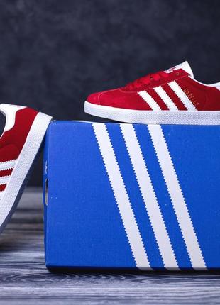 Женские кроссовки adidas gazelle red кросівки кеди кеды4 фото