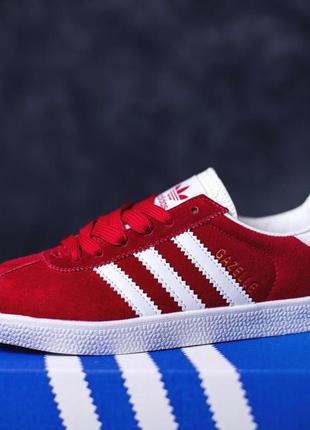 Женские кроссовки adidas gazelle red кросівки кеди кеды5 фото