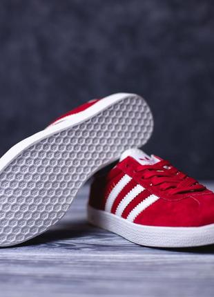 Женские кроссовки adidas gazelle red кросівки кеди кеды8 фото