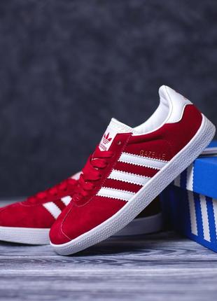 Женские кроссовки adidas gazelle red кросівки кеди кеды9 фото