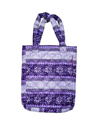 Дутая сумка poolparty pp10-violet с зимним принтом