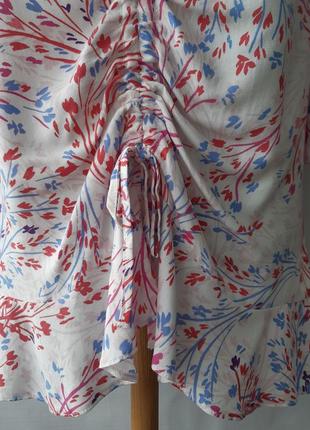Натуральная летняя блуза с воланами tu, размер 124 фото