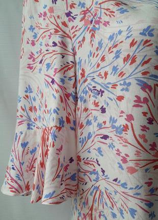 Натуральная летняя блуза с воланами tu, размер 128 фото