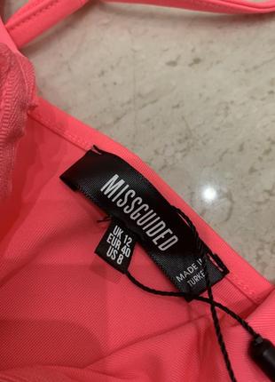 Комбинезон missguided комбинезон-шорты однотонный розовый спортивный полиэстер8 фото