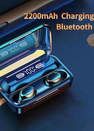 Беспроводные блютуз наушники tws f9-5 с функцией power bank