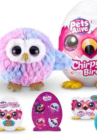 Інтерактивна іграшка pets alive chirpy birds owl ігровий набір веселі пташки сова