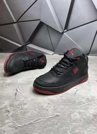 Зимние мужские ботинки nike air jordan из высококачественного натурального нубука5 фото