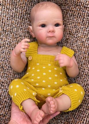 Лялька реборн дівчинка, повністю вініл-силіконовий пупс, реалістичний новонароджений малюк, як жива дитина1 фото