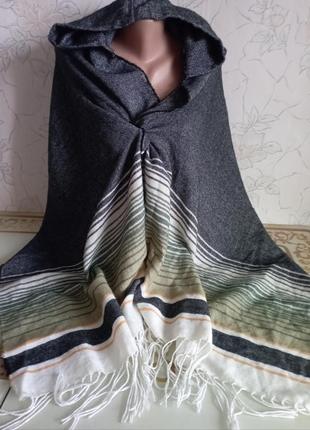 Палантин с капюшоном, шарф