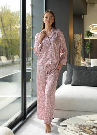 Женская пижама шелк армани. пижамный комплект4 фото