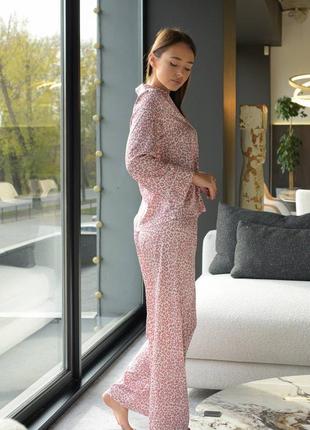 Женская пижама шелк армани. пижамный комплект6 фото