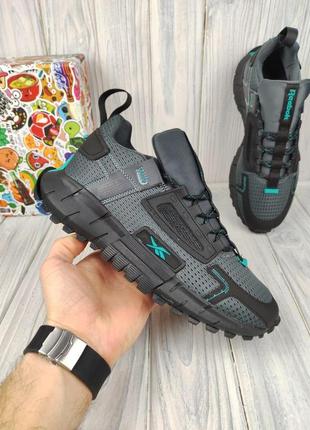 Кроссовки мужские reebok zig kinetica edge black (рыбок зиг)9 фото