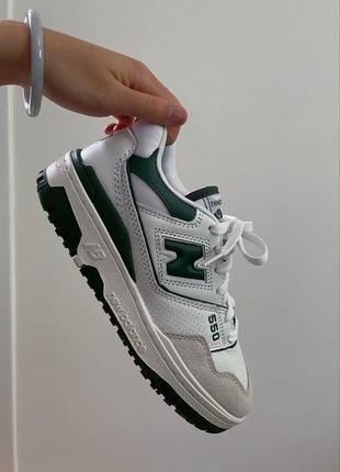 Кроссовки new balance 550 white green