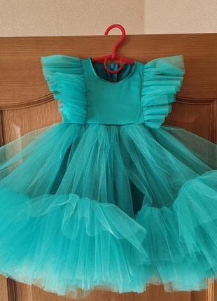 Дуже пишна нарядна сукня  фатінова хмаринка на 1 рік 80см6 фото