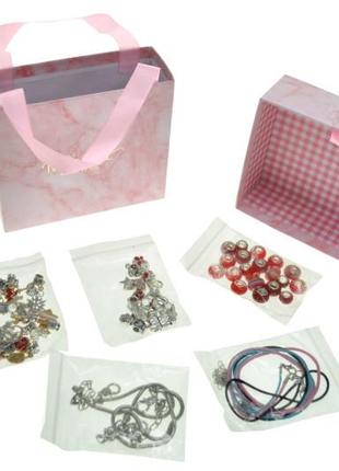 Набор бусин для браслетов и подвесок пандора с подарочной коробкой набор для создания украшений pdl610-42 фото