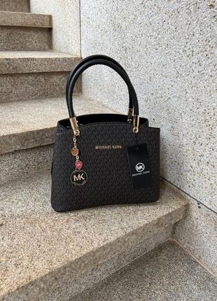 Женская сумка из эко-кожи michael kors молодежная, брендовая сумка шопер через плечо8 фото