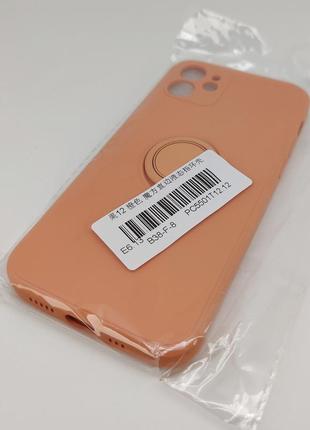 Чехол на iphone 12 с кольцом-держателем (оранжевый) арт. 038282 фото