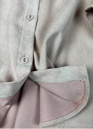 Рубашка оверсайз с карманами от zara. под микровельвет, плотная держит форму. она станет твоей любимой).7 фото