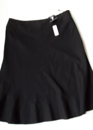 Льняная черная юбка