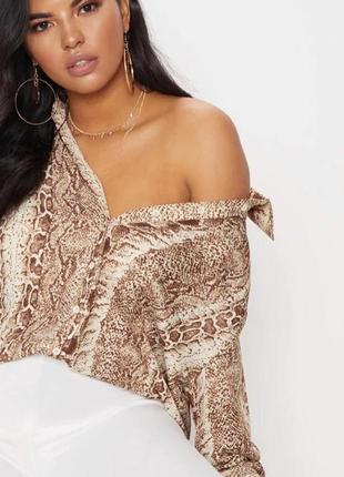 Вільна ніжна шифонова сорочка plt в принт, модель оверсайз