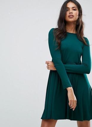 Зеленое платье трапеция